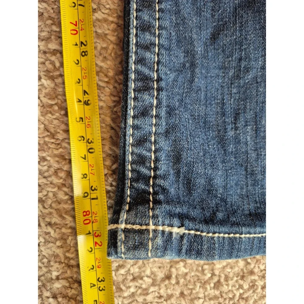 Ariat REAL Denim Marine Bootcut Jeans Dark Wash Contrast Stitch‎ Size 34R